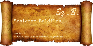 Szalczer Balázs névjegykártya